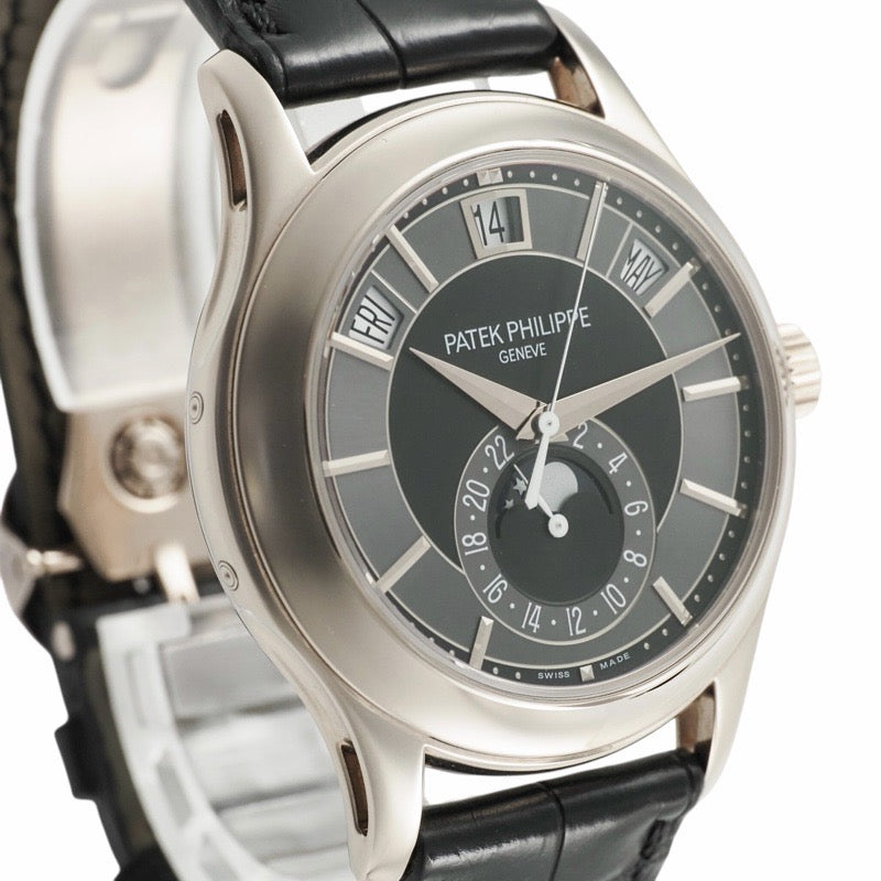 パテックフィリップ 5205G-010 アニュアルカレンダー ブラック / グレー ホワイトゴールド