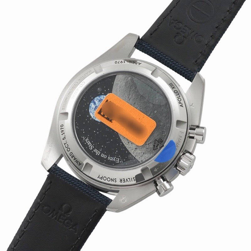 [Unused] Omega 310.32.42.50.02.001 Warranty 2026 Speedmaster 50th Anniversary Model Snoopy Award Silver Stainless Steel