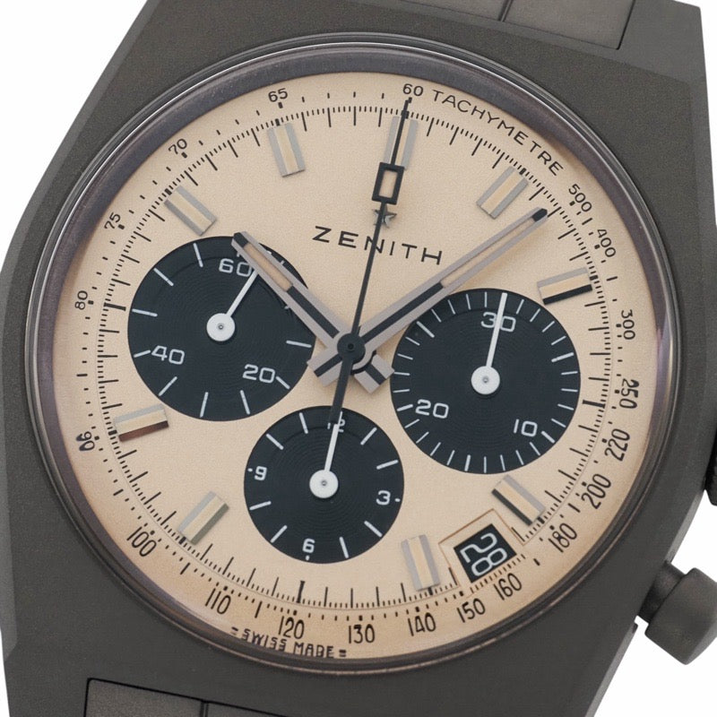 ゼニス 97.L384.400/04.M384 クロノマスター リバイバル 次元大介エディション ベージュ チタン