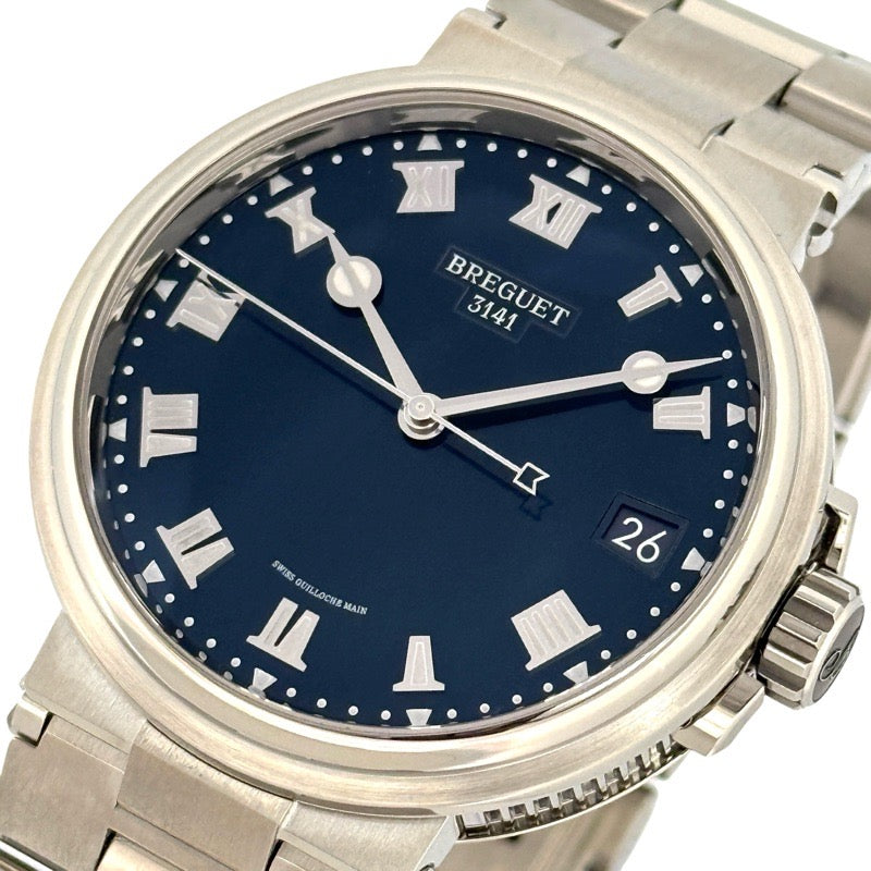 Breguet 5517TI/Y1/TZ0 Marine Warranty 2022 Blue Titanium