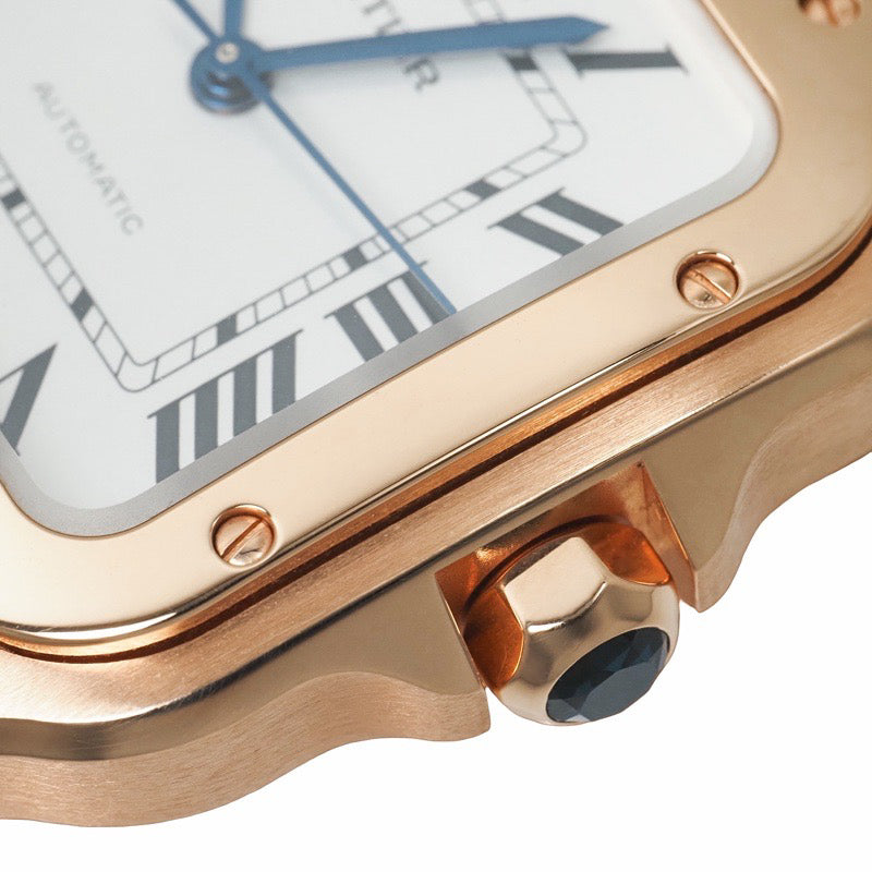 Cartier WGSA0031 Santos de Cartier MM Silver Pink Gold