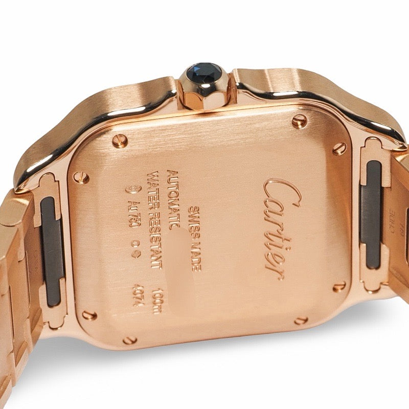 Cartier WGSA0031 Santos de Cartier MM Silver Pink Gold