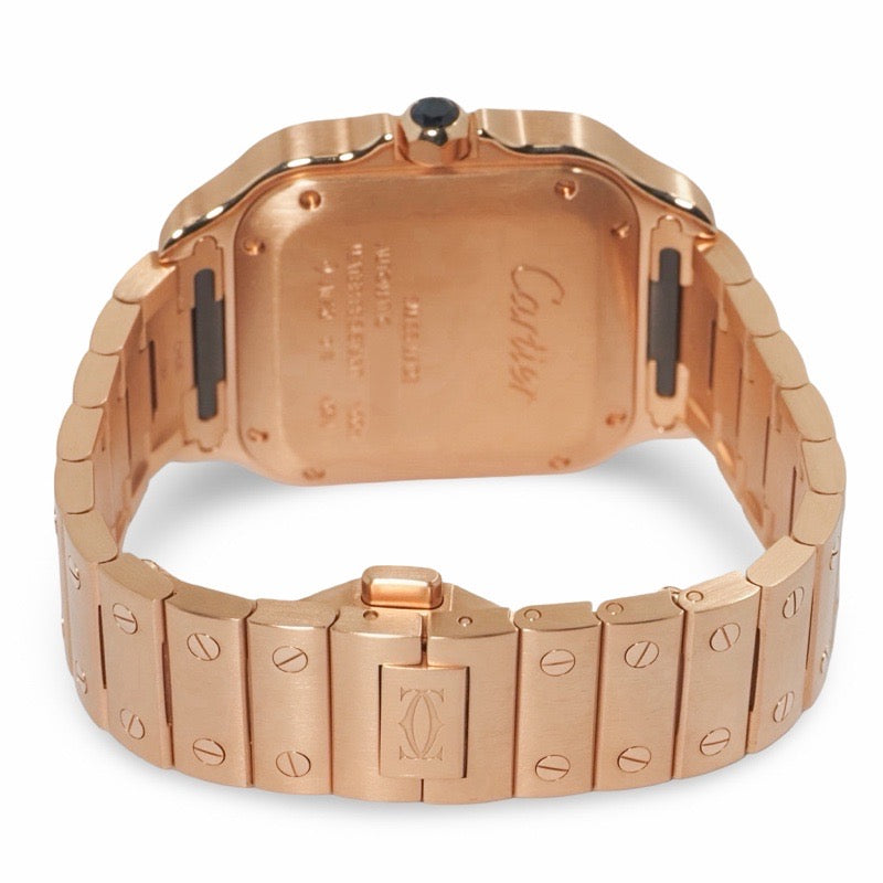 Cartier WGSA0031 Santos de Cartier MM Silver Pink Gold