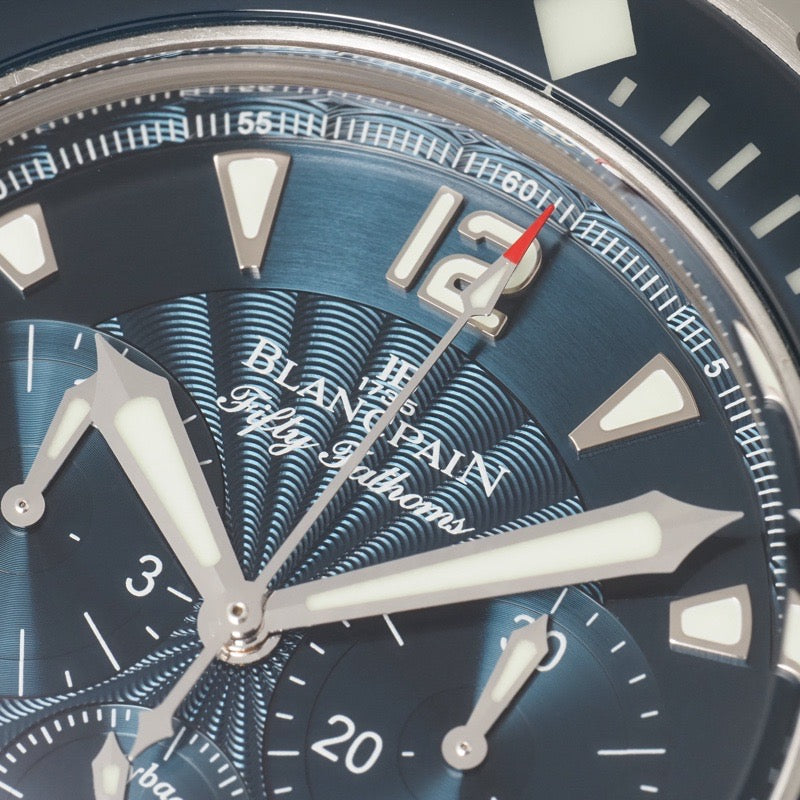 ブランパン 5085FB-1140-71B フィフティファァゾムス　フライバック　クロノグラフ ブルー ステンレス