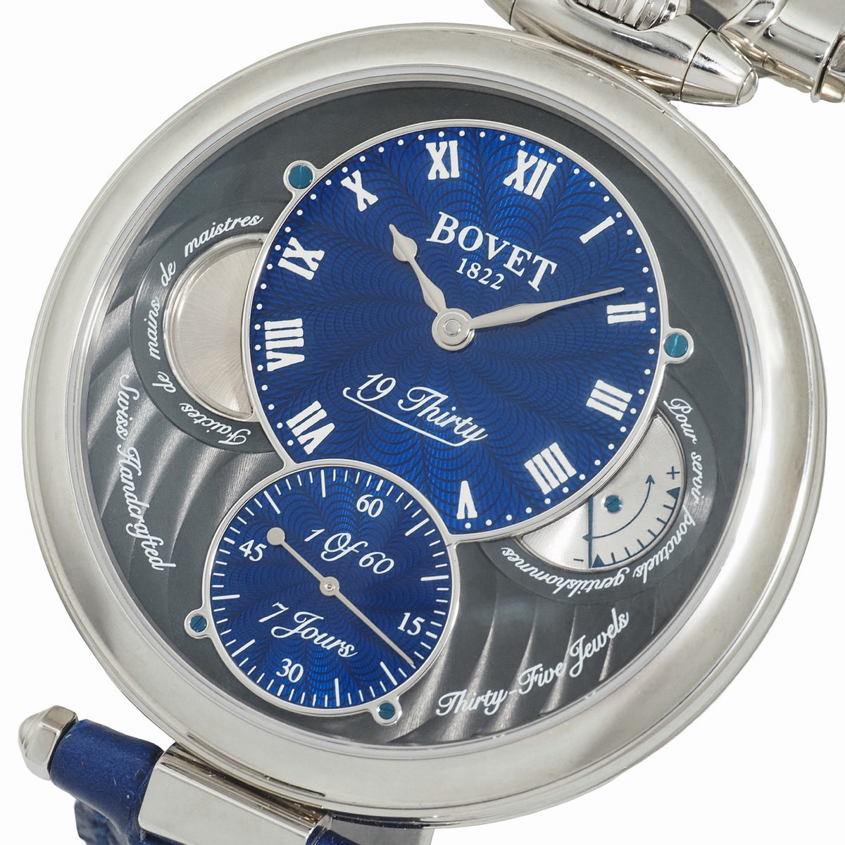Bovet NTS0058 19Thirty Limited Edition of 60 Pieces Worldwide Blue Stainless Steel