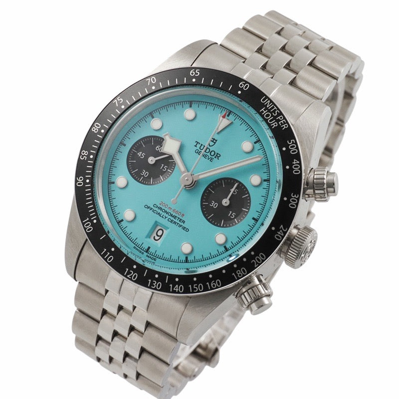 チューダー 79360N ブラックベイ クロノ 保証書2025年 ターコイズ ステンレス