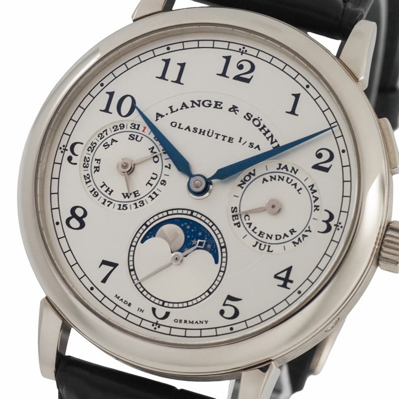 ランゲ＆ゾーネ 238.026 E 1815 アニュアルカレンダー シルバー ホワイトゴールド