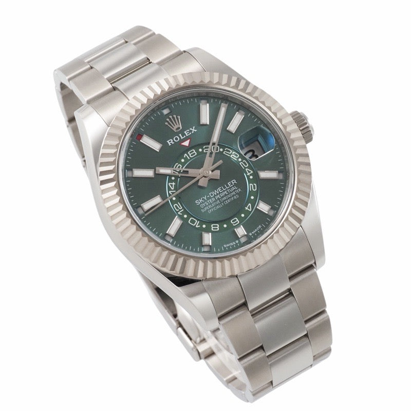 Rolex 336934 Sky-Dweller Warranty 2024 Mint Green Stainless Steel