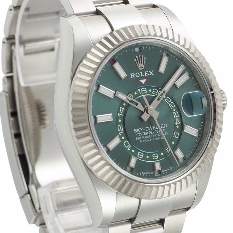 Rolex 336934 Sky-Dweller Warranty 2024 Mint Green Stainless Steel