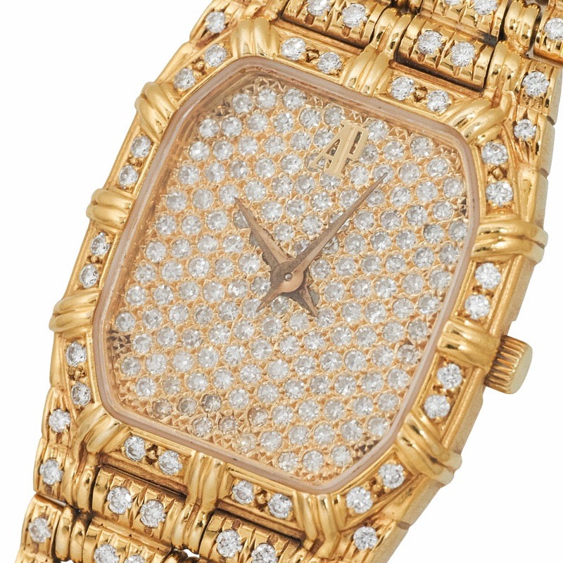 Audemars Piguet 66288BA Mini Bamboo Pave Diamond Yellow Gold