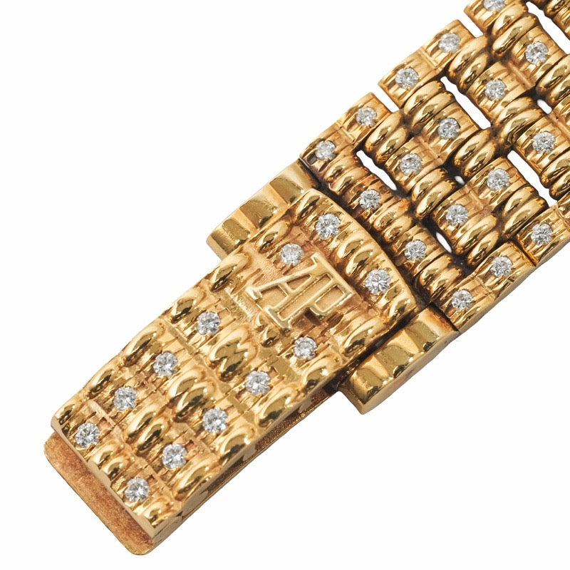 Audemars Piguet 66288BA Mini Bamboo Pave Diamond Yellow Gold