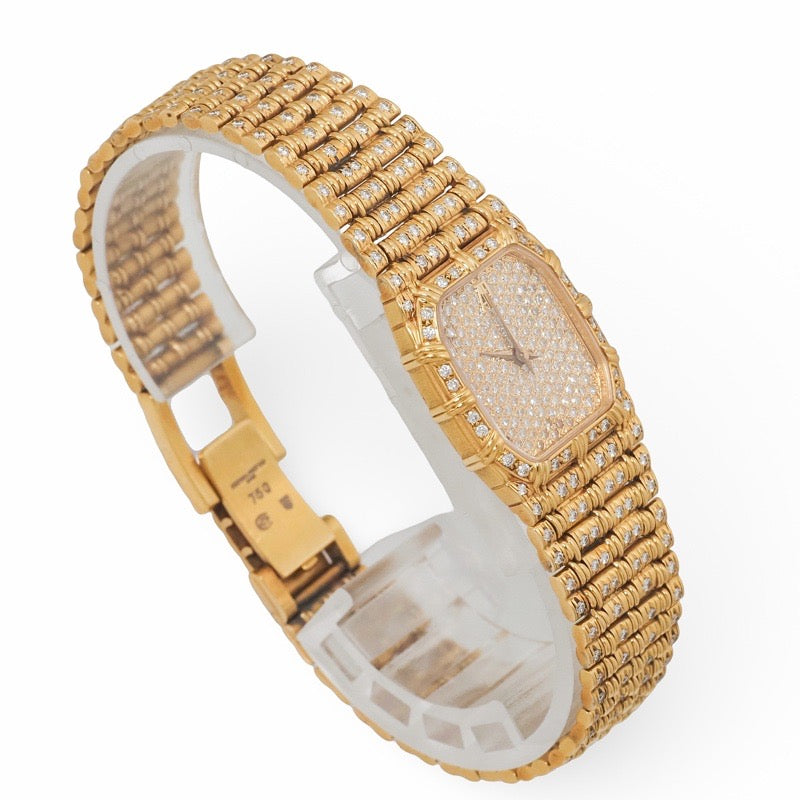Audemars Piguet 66288BA Mini Bamboo Pave Diamond Yellow Gold