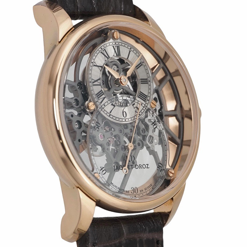Jaquet Droz J003523240 Grande Seconde Skeleton One Skeleton Red Gold