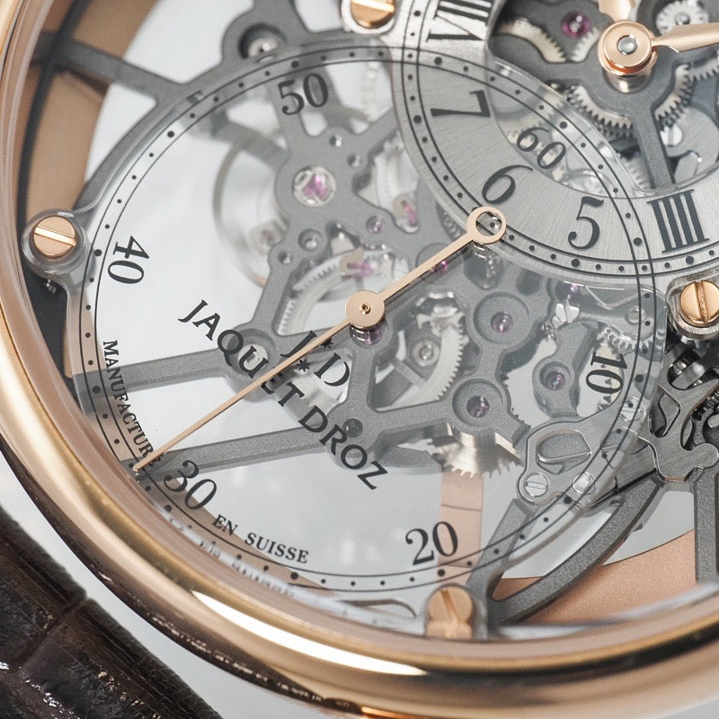 Jaquet Droz J003523240 Grande Seconde Skeleton One Skeleton Red Gold