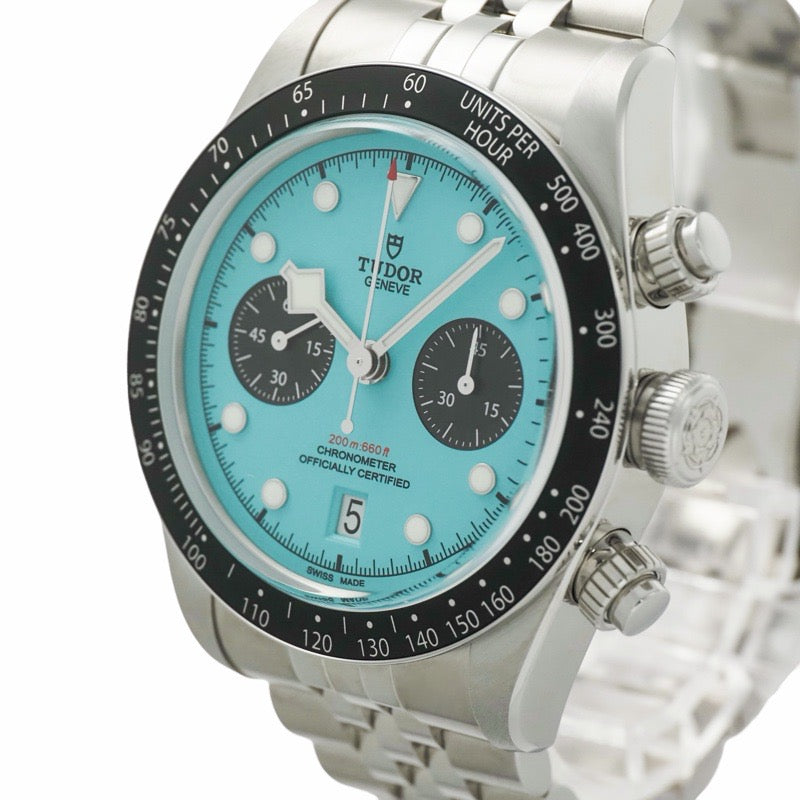 チューダー 79360N ブラックベイ クロノ 保証書2025年 ターコイズ ステンレス
