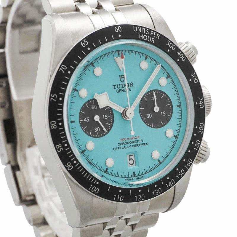 チューダー 79360N ブラックベイ クロノ 保証書2025年 ターコイズ ステンレス