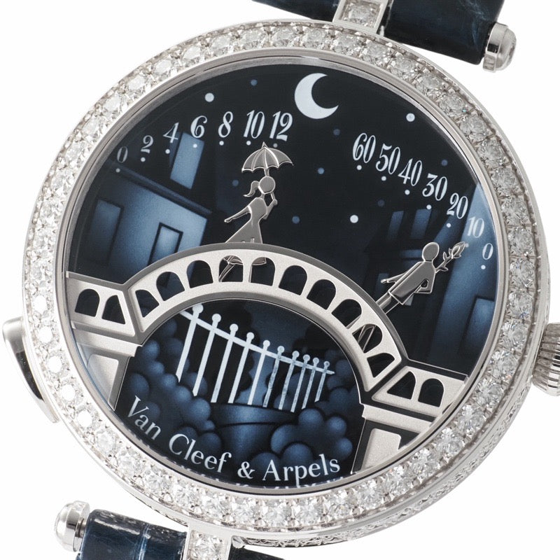 ヴァンクリーフ＆アーペル VCARO8TY00 レディ アーペル ポン デ ザムルー スペシャルオーダー ブルー ホワイトゴールド