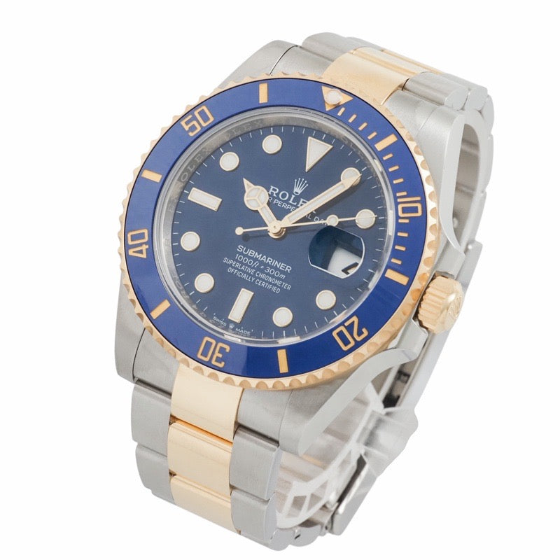 劳力士 126613LB 潜航者日历型腕表，保修至 2026 年 3 月，蓝色不锈钢表壳