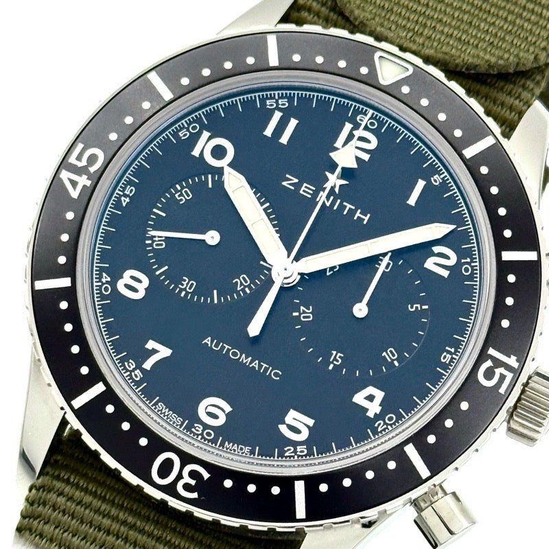 Zenith 03.2240.4069/21.C774 Zenith Heritage Chronometro TIPO CP-2 Limited to 1000 pieces Black Stainless Steel