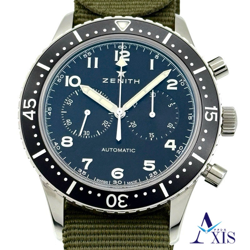 Zenith 03.2240.4069/21.C774 Zenith Heritage Chronometro TIPO CP-2 Limited to 1000 pieces Black Stainless Steel