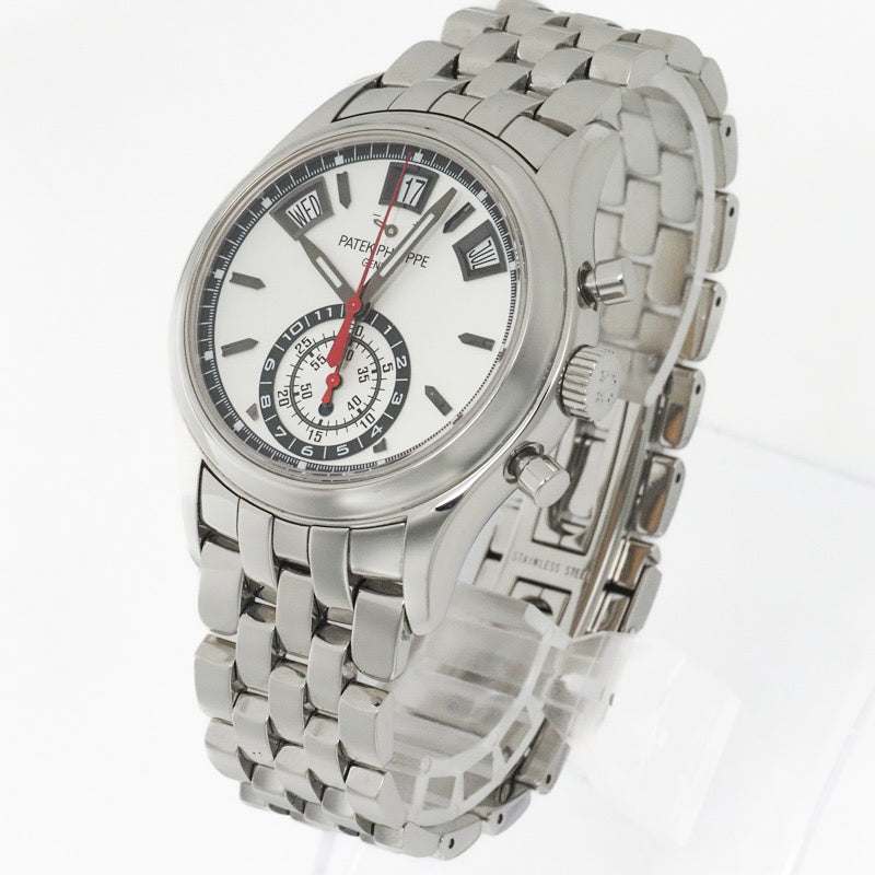 パテック・フィリップ PATEK PHILIPPE アニュアルカレンダー クロノグラフ 5960/1A-001 ホワイト ステンレススチール 自動巻き メンズ 腕時計 パテックフィリップ【5960/1A-001】PATEK PHILIPPE 腕時計 コンプ