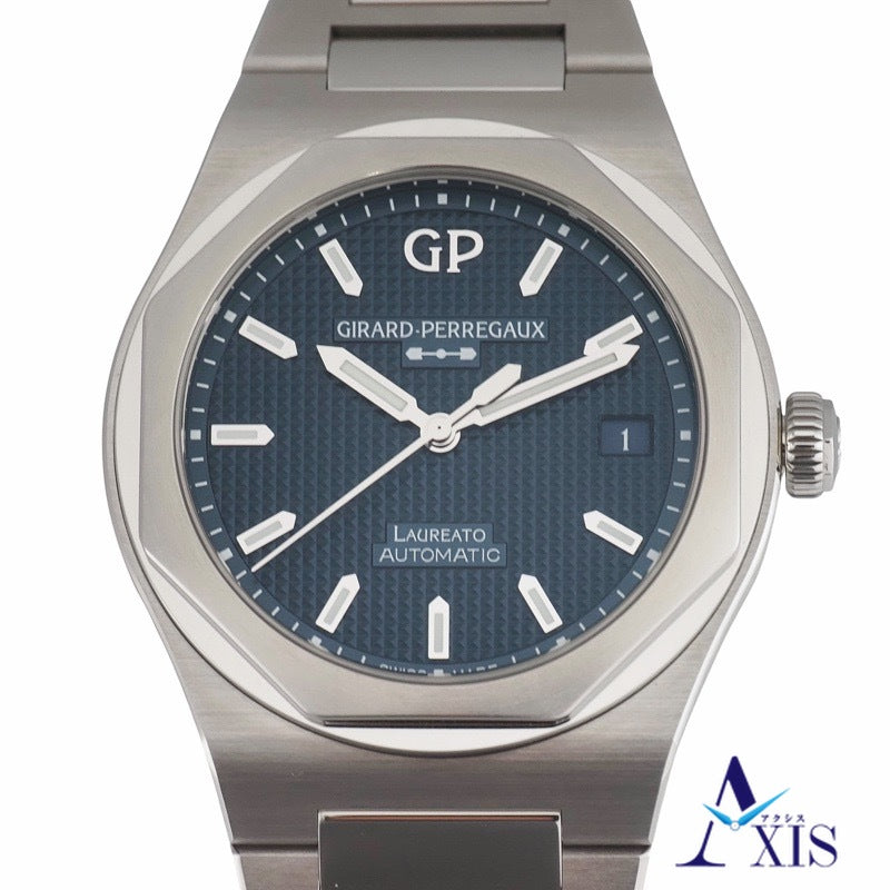 ジラール・ペルゴ 81005-11-3460-1CM ロレアート ミッドナイトブルー ステンレス