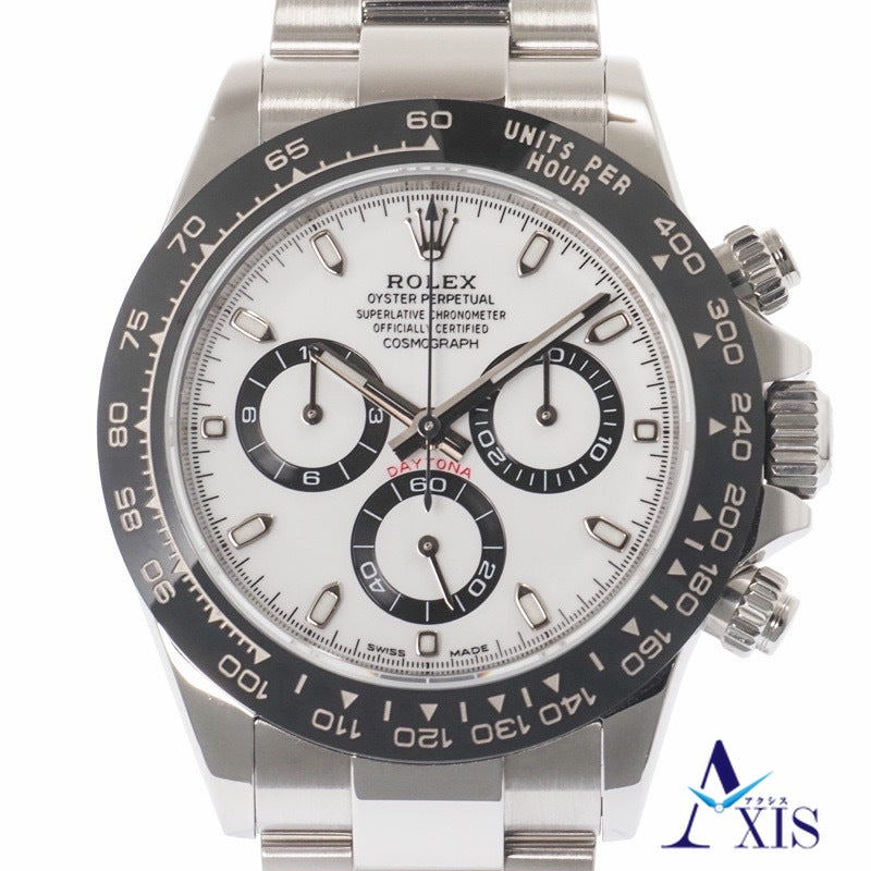 Rolex 116500LN Daytona, with 2020 warranty, white stainless steel.