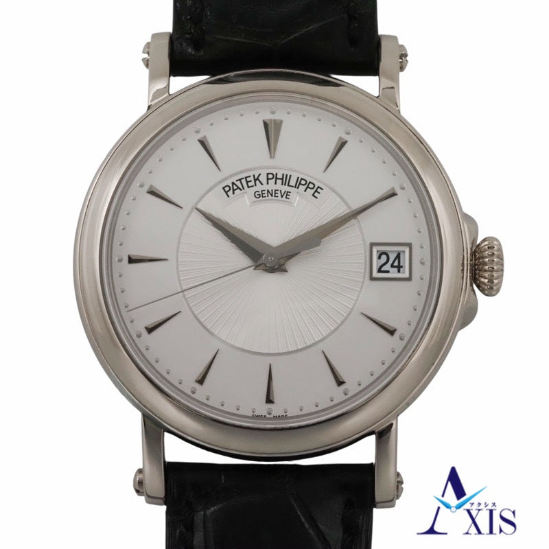 パテックフィリップ 5153G-010 カラトラバ　オフィサー シルバー ホワイトゴールド