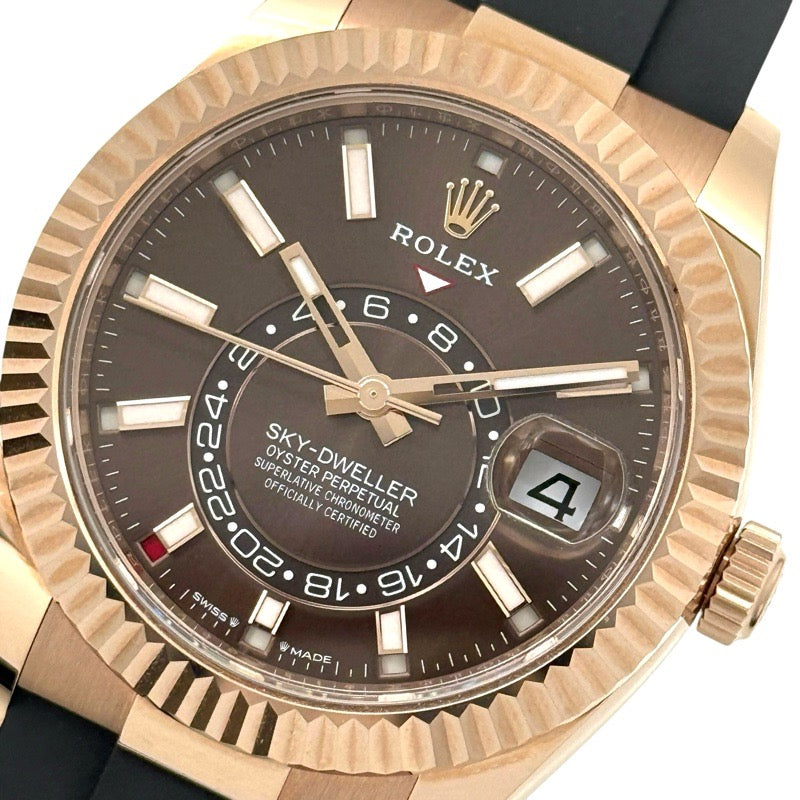 Rolex 336235 Sky-Dweller Warranty 2024 Chocolate Rose Gold