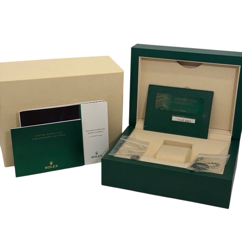 Rolex 116509G Daytona Warranty 2021 Black White Gold