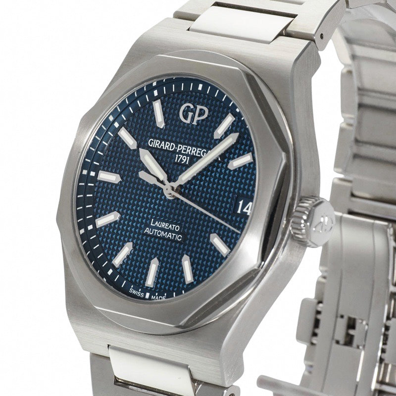 芝柏 (Girard-Perregaux) 81010-11-431-11A Laureato 42mm 蓝色不锈钢