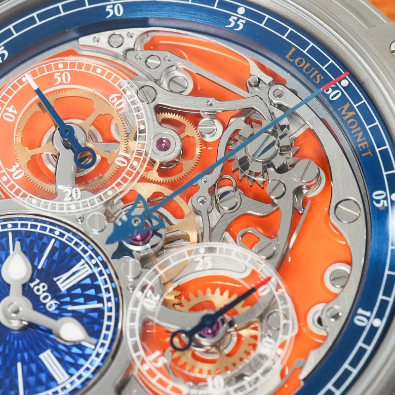 Louis Monet LM-79.20.30 Memoris Superlight, Limited Edition of 28 Worldwide, Skeleton Titanium