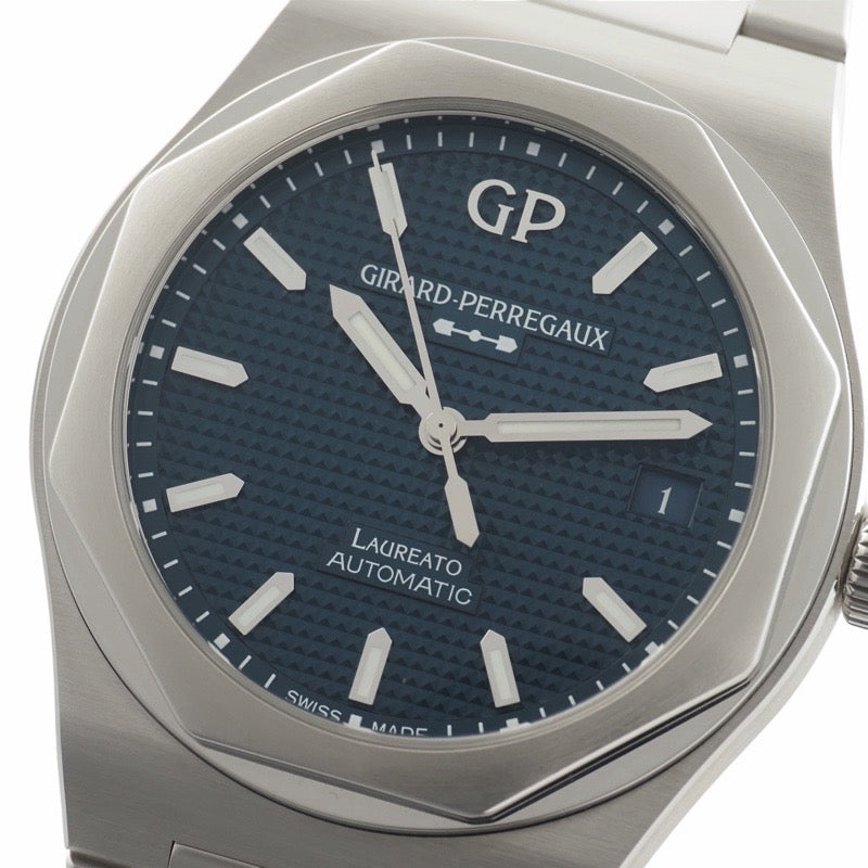 ジラール・ペルゴ 81005-11-3460-1CM ロレアート ミッドナイトブルー ステンレス