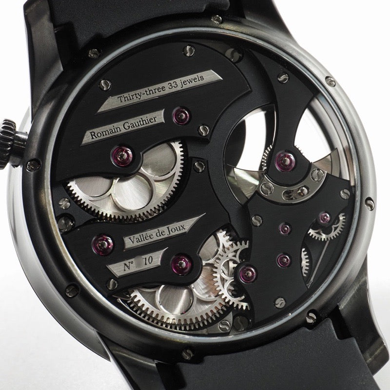 [Limited to 10 pieces] Roman Gautier MON00382 Insight Micro Rotor Blue Grand Feu Enamel Titanium