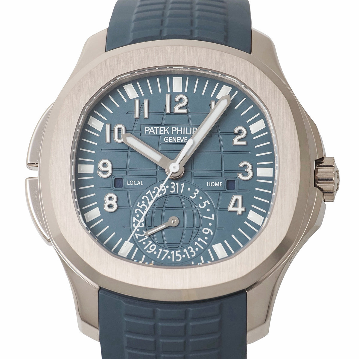 Patek Philippe 5164G-001 Aquanaut Travel Time Blue-Gray Opaline White Gold