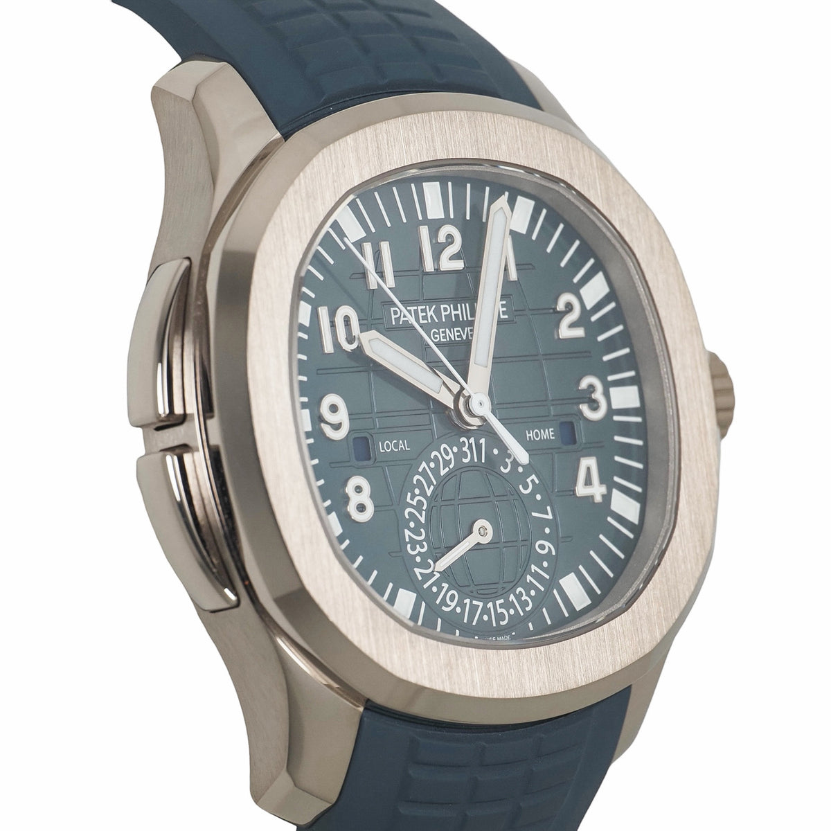 Patek Philippe 5164G-001 Aquanaut Travel Time Blue-Gray Opaline White Gold