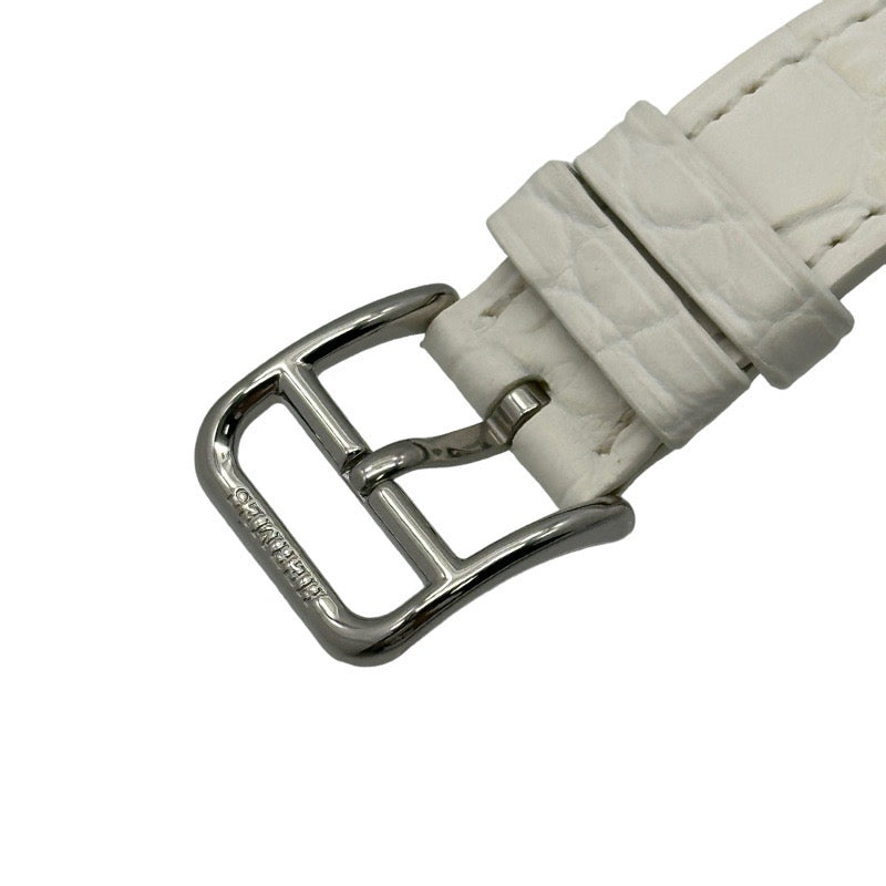 【委託販売/現金特価】エルメス W053244WW00 Hウォッチ　オ・カレ ホワイト ステンレス